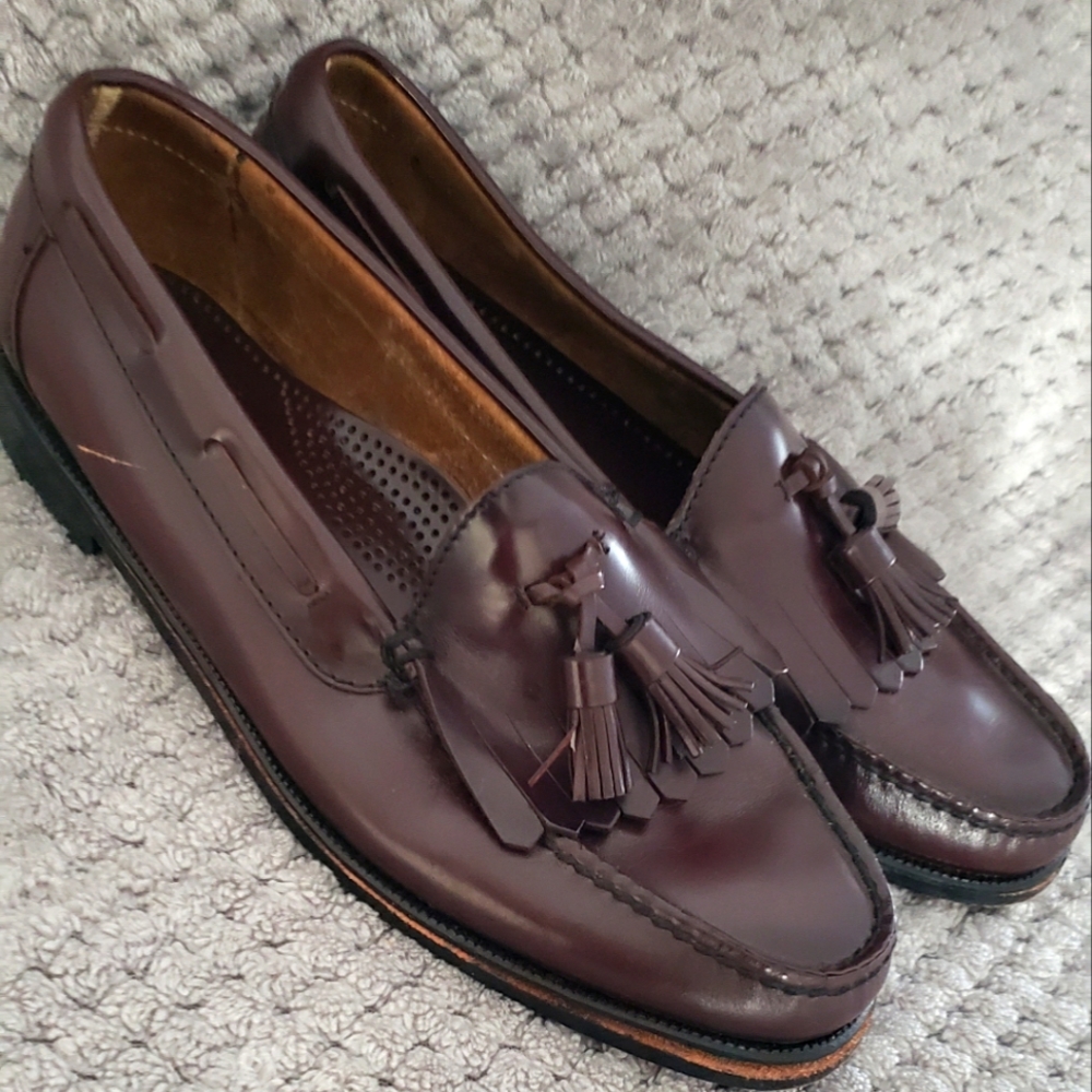 Florsheim Mens Tassel Loafers Sz 9.5 D Brown Leather EXCELLENT condition